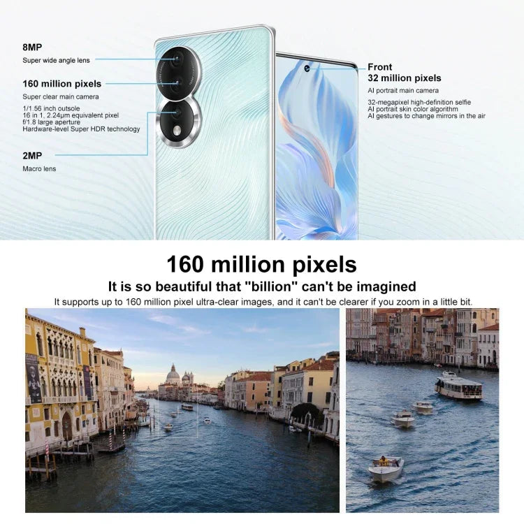 Câmaras Triplas Traseiras, Identificação por Impressão Digital no Ecrã, 6,67 polegadas Magic UI 7.0 Qualcomm Snapdragon 782G Octa Core até 2,7GHz, Rede: 5G, OTG, NFC, Não Suporta Google Play, Honor 80 5G, 8GB+256GB