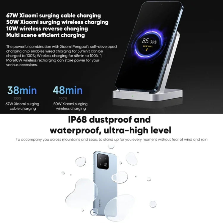 Câmaras Triplas Traseiras, Identificação por Impressão Digital no Ecrã de 6,36 polegadas MIUI 14 Qualcomm Snapdragon 8 Gen 2 Octa Core até 3,2GHz, Rede: 5G, NFC, Função de Carregamento Sem Fios, Xiaomi 13 12GB+256GB