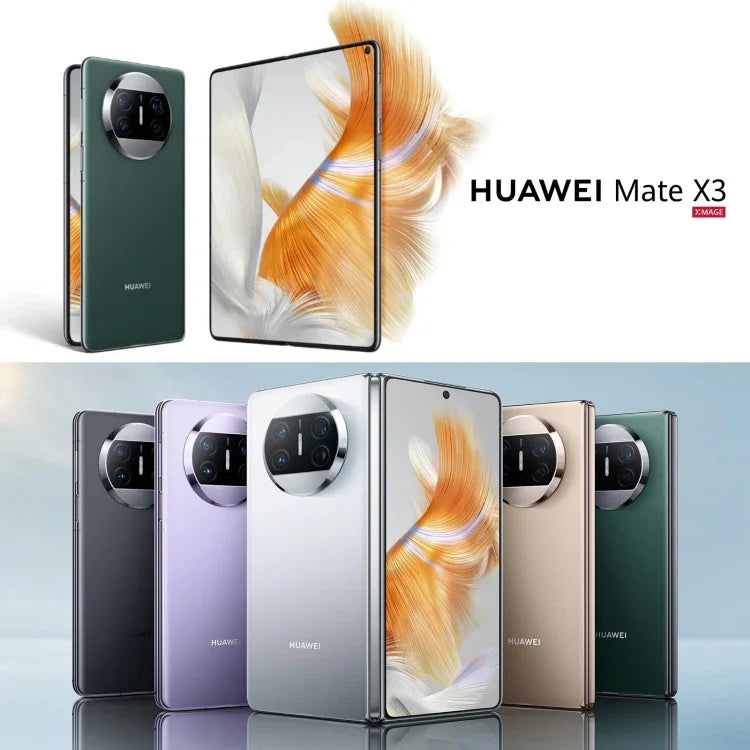 Câmaras Triplas, Face ID e Identificação por Impressão Digital Lateral, Bateria de 5060mAh, Ecrã de 7,85 polegadas + 6,4 polegadas, HarmonyOS 3.1 Snapdragon 8+ 4G Octa Core até 3,2GHz, Rede: 4G, OTG, NFC, Não Suporta Google Play, 1TB