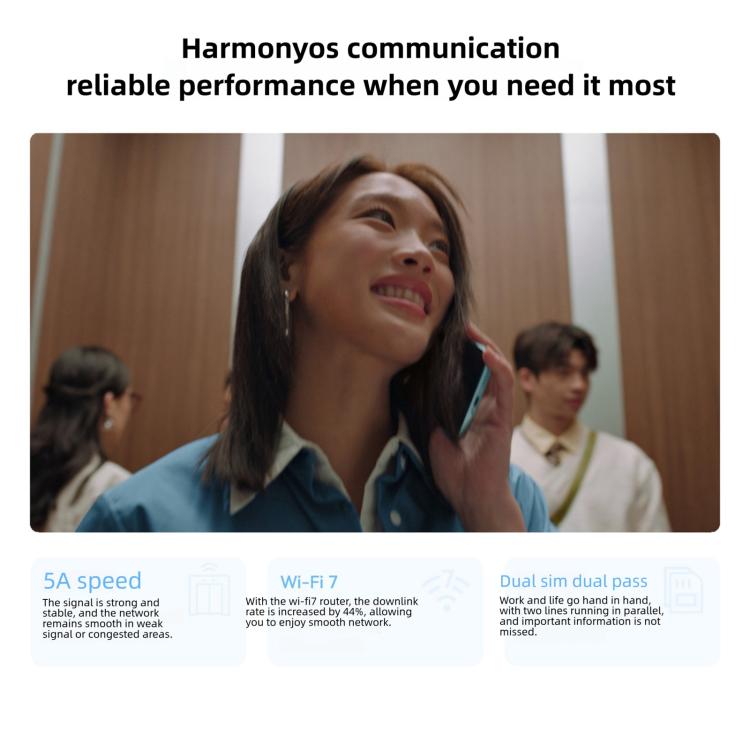 HUAWEI Enjoy 90 Plus, 8GB+128GB, Leitor de Impressões Digitais Lateral, 6,67 polegadas HarmonyOS 6.0 Kirin 8000, OTG, Não Suporta Google Play, 8GB+128GB