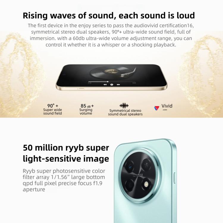 HUAWEI Enjoy 90 Pro Max, 8GB+128GB, Leitor de Impressões Digitais Lateral, 6,84 polegadas HarmonyOS 6.0 Kirin 8000, OTG, Não Suporta Google Play, 8GB+128GB