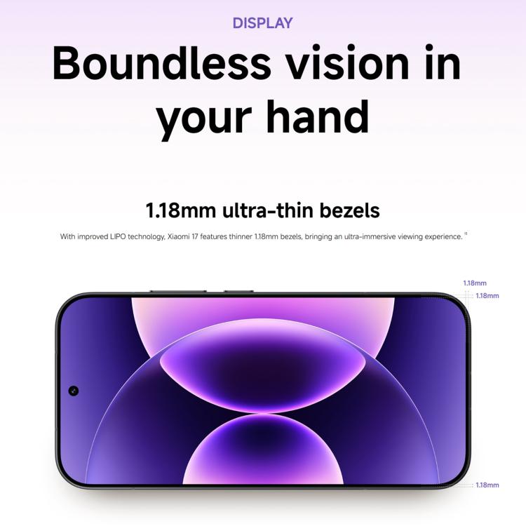 Xiaomi 17 Global, 12GB+256GB, Impressão digital ultrassónica, 6,3 polegadas Xiaomi HyperOS 3 Snapdragon 8 Elite Gen 5 Octa Core, NFC, Rede: 5G, 12GB+256GB