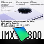 Três câmaras traseiras + duas câmaras frontais, identificação por impressão digital no ecrã, bateria de 4500mAh, 6,55 polegadas MIUI 14 Dimensity 8200-Ultra Octa Core 4nm até 3,1GHz, Rede: 5G, NFC, 16GB+1TB
