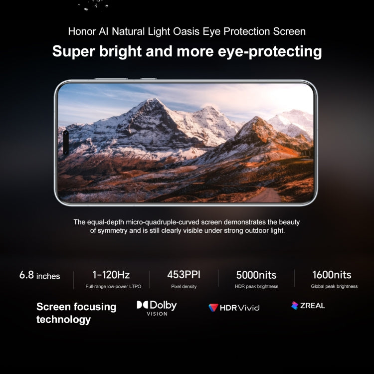 Honor Magic7 Pro, 16GB+512GB, impressão digital no ecrã, ecrã de 6.8 polegadas MagicOS 9.0 / Android 15 Snapdragon 8 Elite 3nm Octa Core, rede: 5G, NFC, OTG, não suporta Google Play, 16GB+512GB