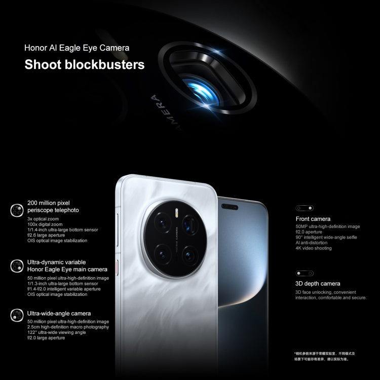 Honor Magic7 Pro, 16GB+512GB, impressão digital no ecrã, ecrã de 6.8 polegadas MagicOS 9.0 / Android 15 Snapdragon 8 Elite 3nm Octa Core, rede: 5G, NFC, OTG, não suporta Google Play, 16GB+512GB