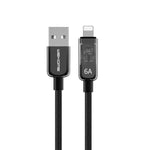 Cabo de Dados de Carregamento Rápido Transparente USB para 8 Pinos Série Pioneer WK WDC-180 6A, Comprimento: 1m, USB para 8 Pinos