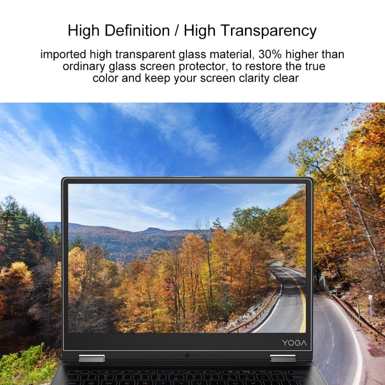 Película de vidro temperado de ecrã completo com dureza de superfície 9H 0,4mm para Lenovo YOGA A12, Yoga A12