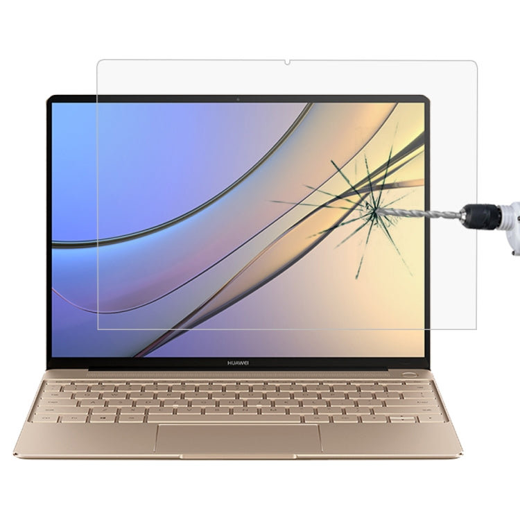 Película de vidro temperado de ecrã completo com dureza de superfície 9H 0,4mm para Huawei MateBook X 13,3 polegadas, MateBook X 13,3 polegadas