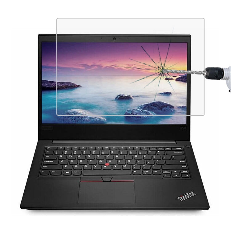 Película de vidro temperado de ecrã completo com dureza de superfície 9H 0,4mm para Lenovo ThinkPad E485 14 polegadas, Lenovo E485