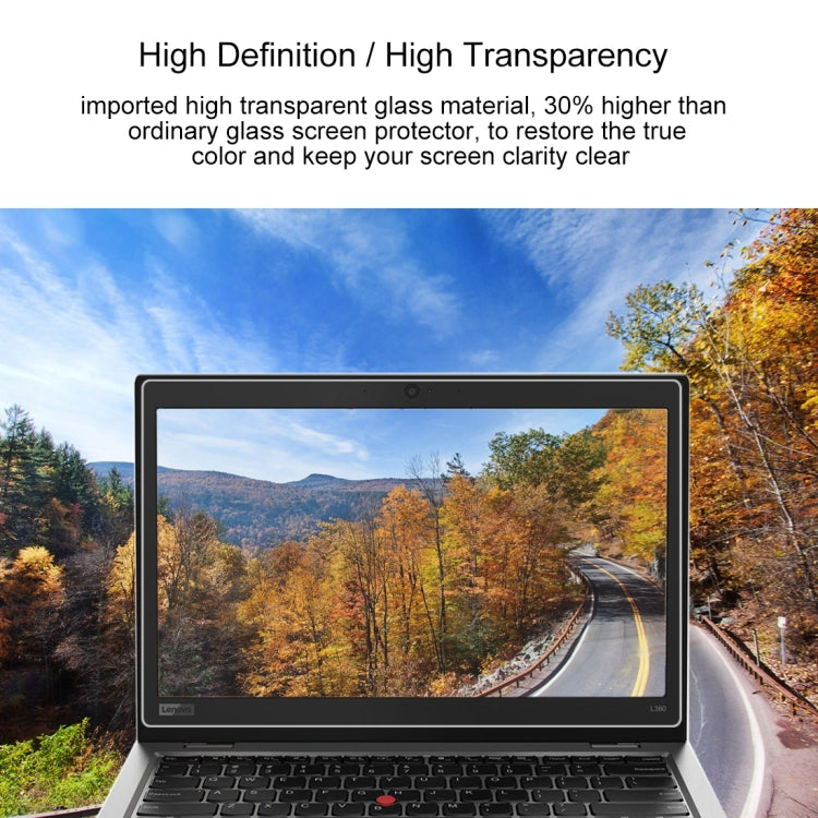 Película de Vidro Temperado de Dureza de Superfície 9H 0,4mm para Ecrã Completo Lenovo ThinkPad L380 13,3 polegadas, Lenovo L380