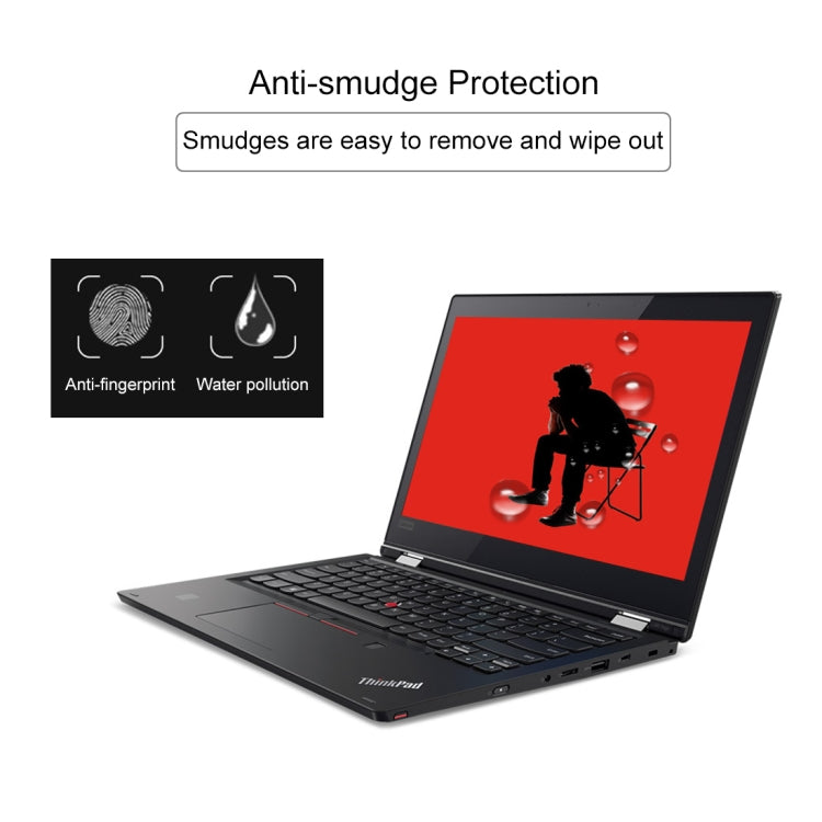 Película de vidro temperado de ecrã completo com dureza de superfície 9H 0,4mm para Lenovo ThinkPad L380 Yoga 13,3 polegadas, L380 Yoga