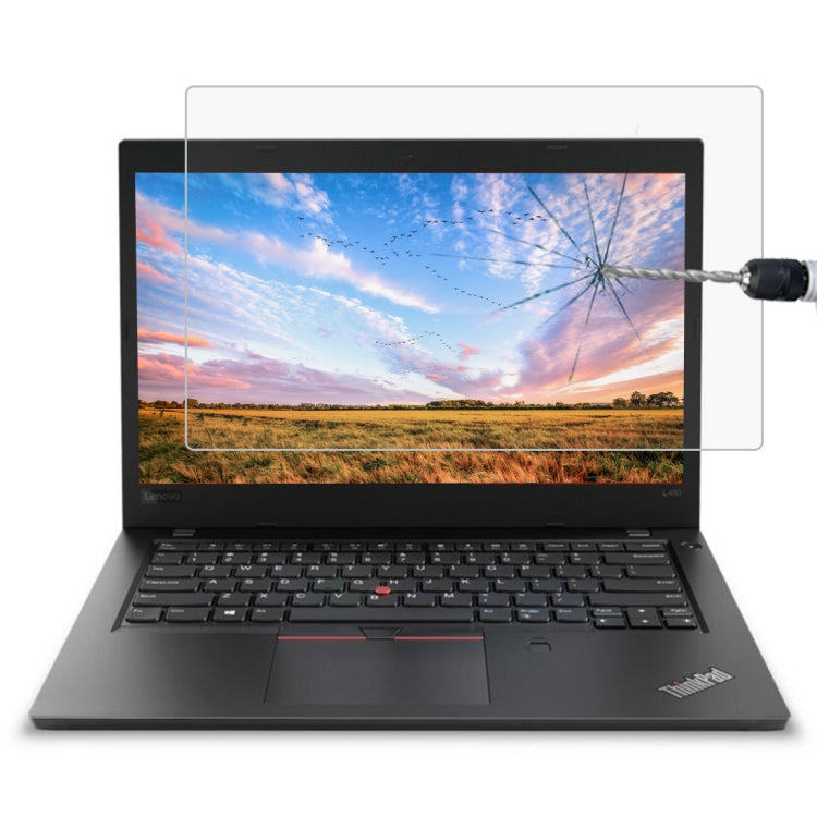 Película de vidro temperado de ecrã completo com dureza de superfície 9H 0,4mm para Lenovo ThinkPad L480 14 polegadas, Lenovo L480