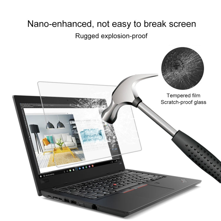 Película de vidro temperado de ecrã completo com dureza de superfície 9H 0,4mm para Lenovo ThinkPad L480 14 polegadas, Lenovo L480