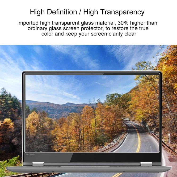 Película de vidro temperado de ecrã completo com dureza de superfície 9H 0,4mm para Lenovo ThinkPad Yoga 530 14 polegadas, Yoga 530
