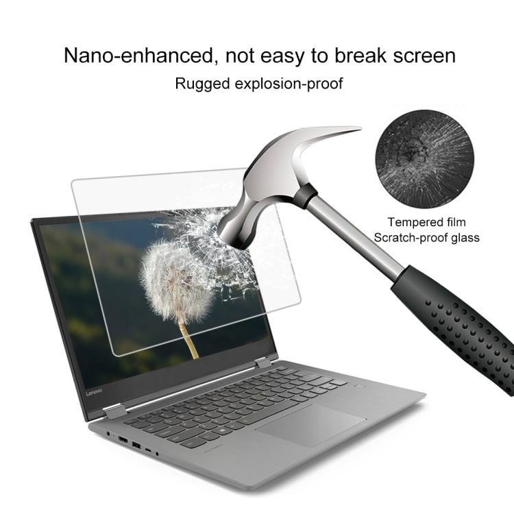 Película de vidro temperado de ecrã completo com dureza de superfície 9H 0,4mm para Lenovo ThinkPad Yoga 530 14 polegadas, Yoga 530