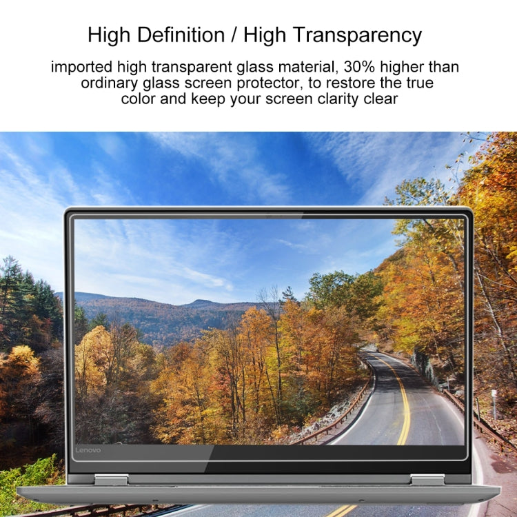 Película de vidro temperado de ecrã completo com dureza de superfície 9H 0,4mm para Lenovo ThinkPad Yoga 530 14 polegadas, Yoga 530