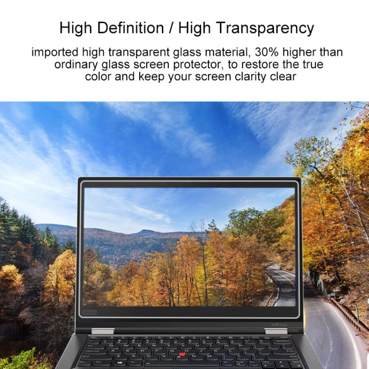 Película de vidro temperado de ecrã completo com dureza de superfície 9H 0,4mm para Lenovo ThinkPad X380 Yoga 13,3 polegadas, X380 Yoga