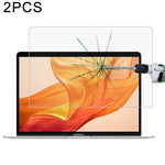 2 UNIDADES Filme de Vidro Temperado à Prova de Explosão com Dureza de Superfície 9H 0,26mm para MacBook Air 13,3 (2018)