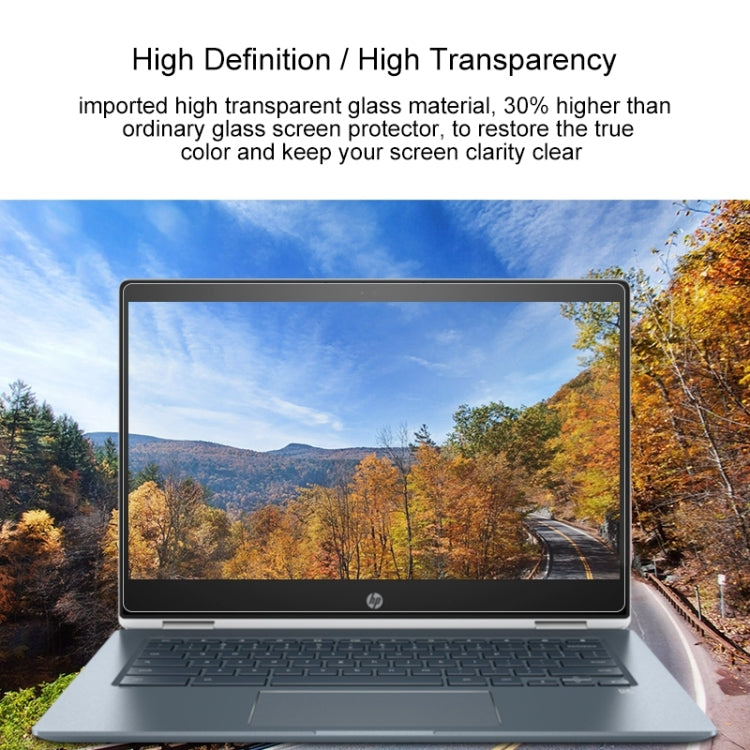 Película protetora de vidro temperado HD para ecrã de portátil HP Chromebook x360 - 14-da0021nr 14 polegadas, Para HP Chromebook x360 - 14-da0021nr 14 polegadas