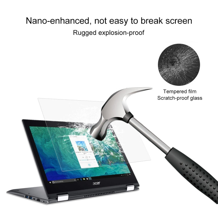 Película protetora de vidro temperado HD para ecrã de portátil Acer Spin 5 - SP513-52N-552K 13,3 polegadas, Para portátil Acer Spin 5 - SP513-52N-552K 13,3 polegadas