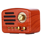 Coluna Retro Bluetooth HiFi Angel MA-1500 com Luz LED Colorida, Suporta USB, FM e AUX 3,5mm
