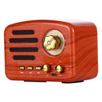 Coluna Retro Bluetooth HiFi Angel MA-1500 com Luz LED Colorida, Suporta USB, FM e AUX 3,5mm