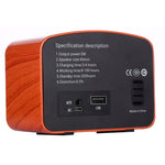 Coluna Retro Bluetooth HiFi Angel MA-1500 com Luz LED Colorida, Suporta USB, FM e AUX 3,5mm