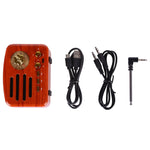 Coluna Retro Bluetooth HiFi Angel MA-1500 com Luz LED Colorida, Suporta USB, FM e AUX 3,5mm