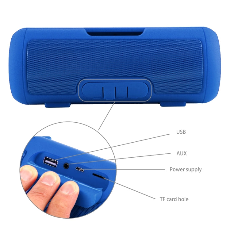 com microfone incorporado e pega, suporte para chamadas mãos-livres, cartão TF, entrada AUX e power bank, distância Bluetooth: 10m
