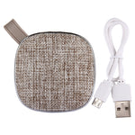 Coluna estéreo Bluetooth portátil X25 com design em tecido, microfone incorporado, suporte para chamadas mãos-livres, cartão TF e entrada AUX, distância Bluetooth: 10m