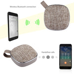 Coluna estéreo Bluetooth portátil X25 com design em tecido, microfone incorporado, suporte para chamadas mãos-livres, cartão TF e entrada AUX, distância Bluetooth: 10m