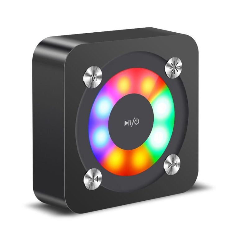 Coluna estéreo Bluetooth portátil A9 com microfone incorporado e luz, suporte para chamadas mãos-livres, cartão TF e entrada AUX, distância Bluetooth: 10m, com luz (dourado), com luz (preto), com luz (rosa dourado)