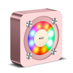 Coluna estéreo Bluetooth portátil A9 com microfone incorporado e luz, suporte para chamadas mãos-livres, cartão TF e entrada AUX, distância Bluetooth: 10m, com luz (dourado), com luz (preto), com luz (rosa dourado)