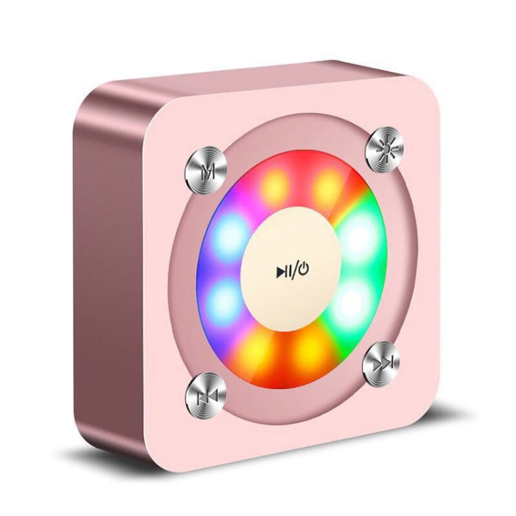 Coluna estéreo Bluetooth portátil A9 com microfone incorporado e luz, suporte para chamadas mãos-livres, cartão TF e entrada AUX, distância Bluetooth: 10m, com luz (dourado), com luz (preto), com luz (rosa dourado)