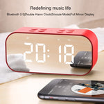 Coluna Mini Bluetooth 5.0 AEC BT501 com LED, Despertador, Relógio e Espelho, Suporta Cartão TF de 32G, BT501