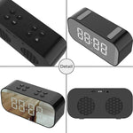 Coluna Mini Bluetooth 5.0 AEC BT501 com LED, Despertador, Relógio e Espelho, Suporta Cartão TF de 32G, BT501