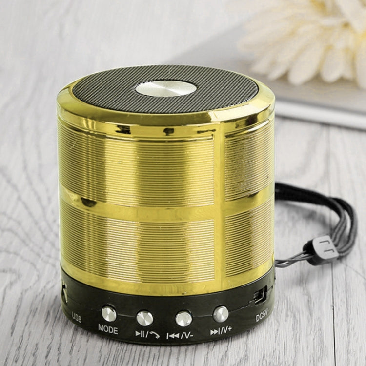 Coluna Bluetooth WS-887 com Cordão, Suporta Chamadas Mãos Livres, Rádio FM, Disco U, Cartão TF e Entrada AUX