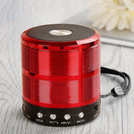 Coluna Bluetooth WS-887 com Cordão, Suporta Chamadas Mãos Livres, Rádio FM, Disco U, Cartão TF e Entrada AUX