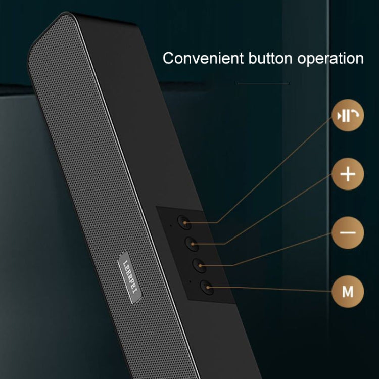 Rádio Multimédia Bluetooth LEERFEI E91 10W em Forma de Barra Longa com Duas Colunas, Suporta Cartão TF / Disco U / Entrada AUX 3,5mm