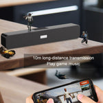 Rádio Multimédia Bluetooth LEERFEI E91 10W em Forma de Barra Longa com Duas Colunas, Suporta Cartão TF / Disco U / Entrada AUX 3,5mm