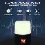 Coluna Estéreo Bluetooth Sem Fios Portátil T&G TG168 com Alça, Microfone Integrado, Suporta Luz LED Intermitente, Cartão TF, Disco U, Entrada AUX e Rádio FM, TG168