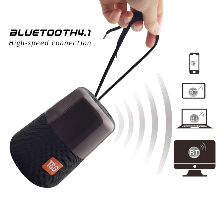 Coluna Estéreo Bluetooth Sem Fios Portátil T&G TG168 com Alça, Microfone Integrado, Suporta Luz LED Intermitente, Cartão TF, Disco U, Entrada AUX e Rádio FM, TG168