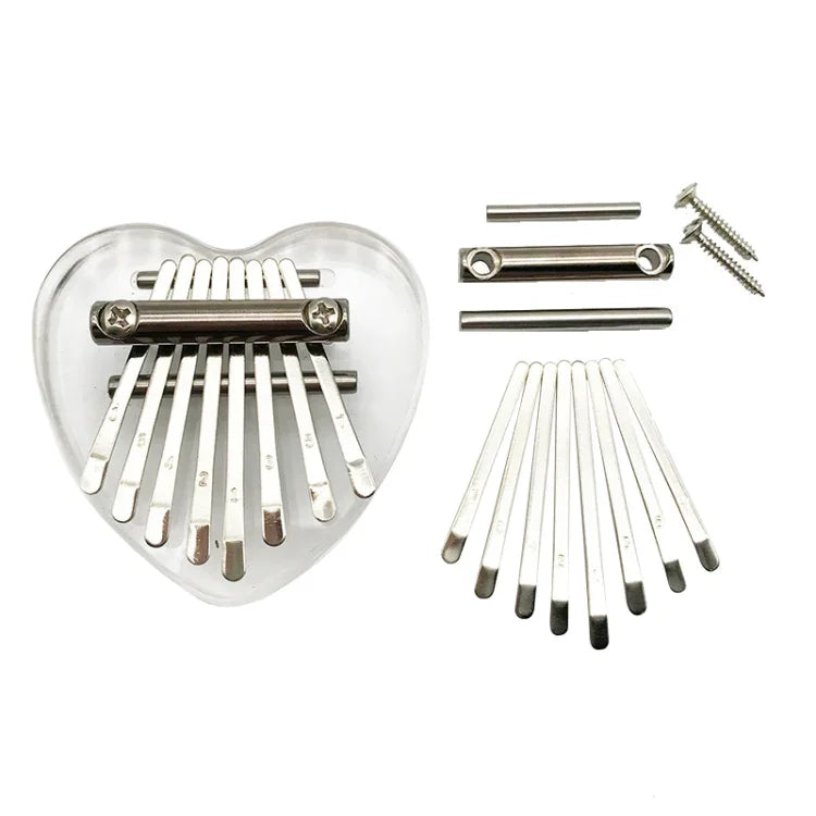 Kit de Acessórios para Kalimba com 2 Peças de Teclas de Piano de Polegar de 8 Tons, 2 Peças 8 Tons