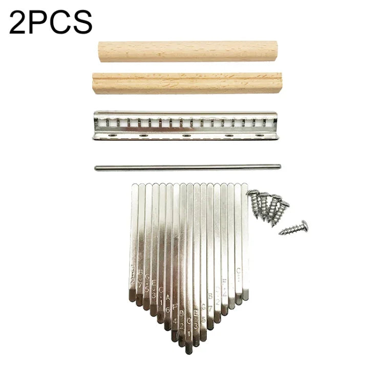 Kit de Acessórios para Kalimba com 2 Peças de Teclas de Piano de Polegar de 17 Tons, 2 Peças 17 Tons