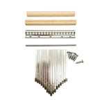 Kit de Acessórios para Kalimba com 2 Peças de Teclas de Piano de Polegar de 17 Tons, 2 Peças 17 Tons