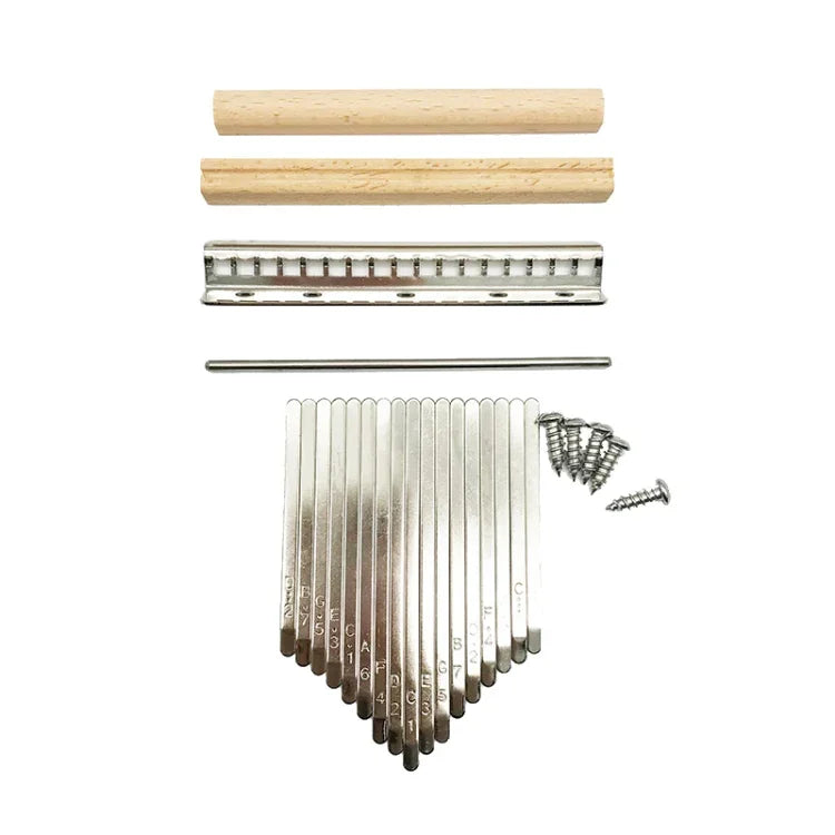 Kit de Acessórios para Kalimba com 2 Peças de Teclas de Piano de Polegar de 17 Tons, 2 Peças 17 Tons