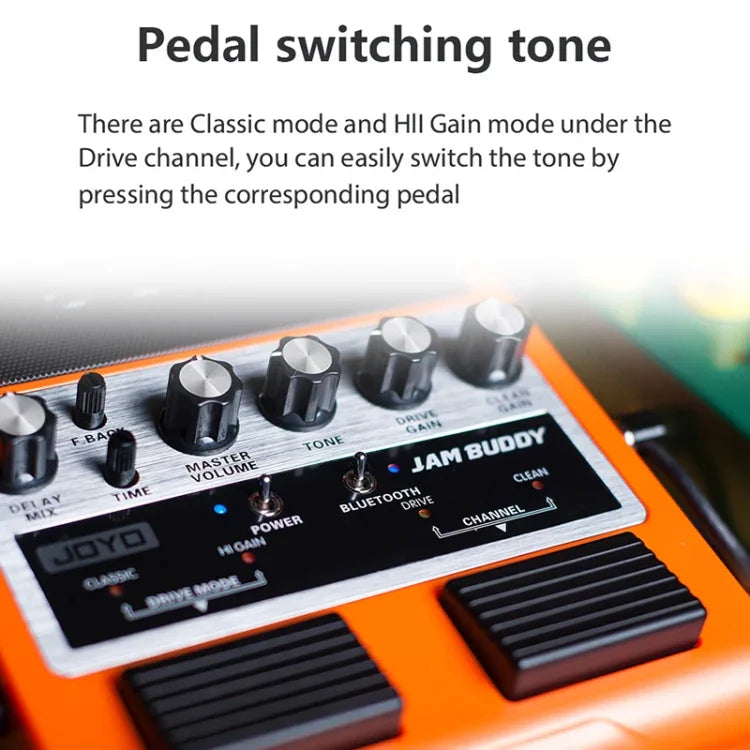 JOYO JAM BUDDY Bluetooth 4.0 Altifalante Pequeno para Guitarra com Duplo Canal e Efector com Carregamento