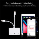 Adaptador NK-107 Pro 3 em 1 USB-C / Type-C + 8 pinos macho para USB + RJ45 + 8 pinos fêmea para carregamento, NK-107 Pro