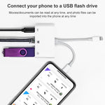 Adaptador NK-107 Pro 3 em 1 USB-C / Type-C + 8 pinos macho para USB + RJ45 + 8 pinos fêmea para carregamento, NK-107 Pro