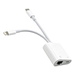 Adaptador NK-1035 Pro 2 em 1 USB-C / Type-C + 8 pinos macho para RJ45 + 8 pinos fêmea para carregamento, NK-1035 Pro